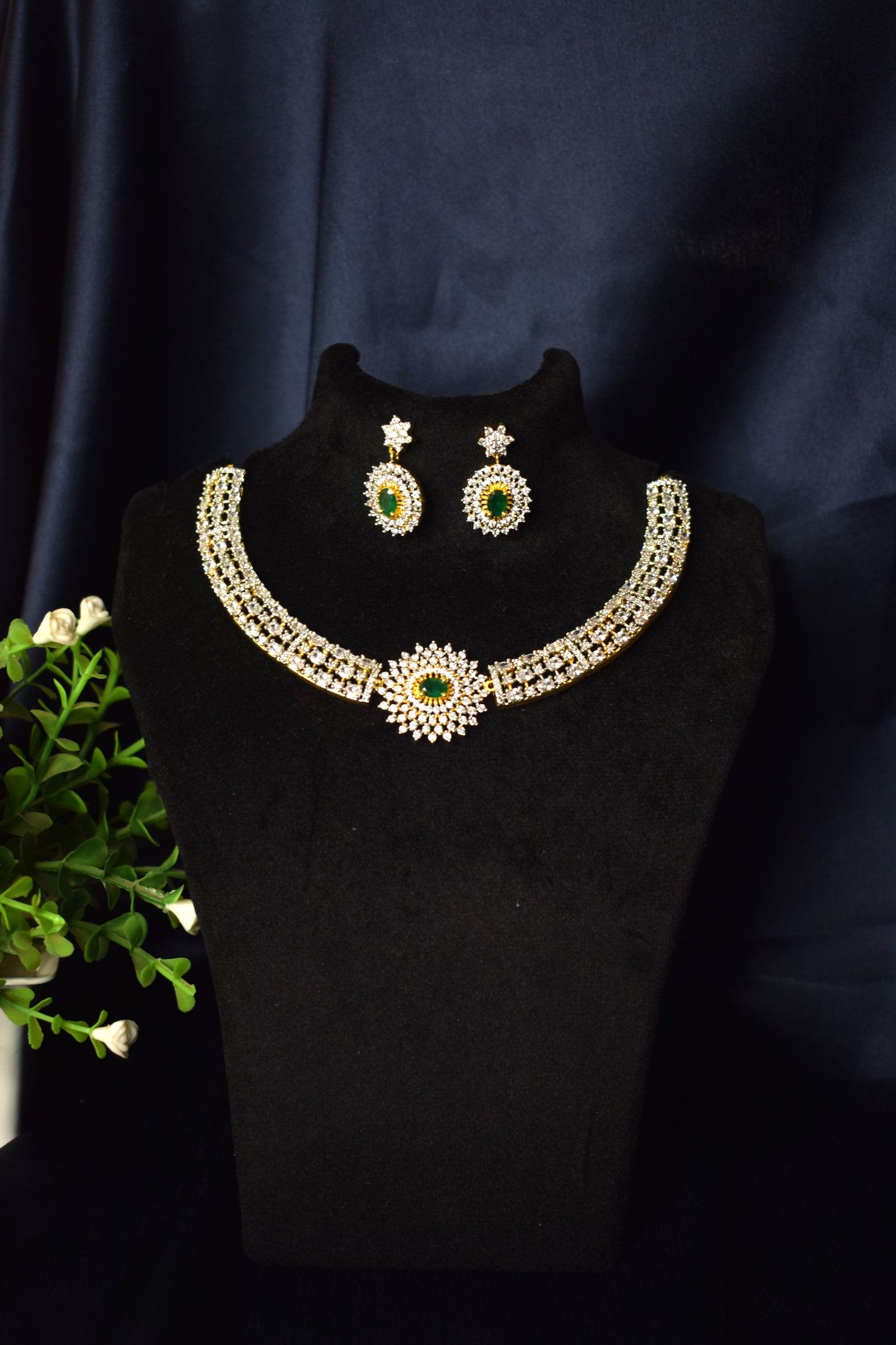CZs Necklace with earrings-1