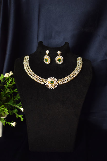 CZs Necklace with earrings-1