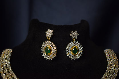 CZs Necklace with earrings-1