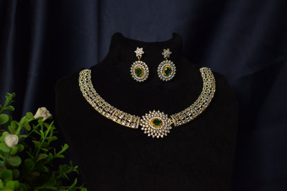 CZs Necklace with earrings-1