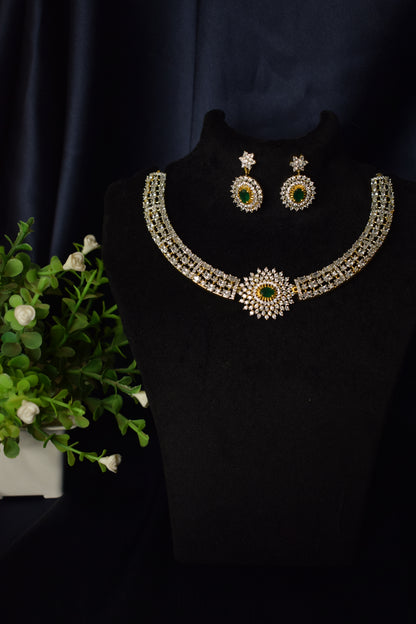 CZs Necklace with earrings-1