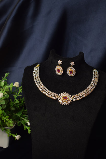 CZs Necklace with earrings-2