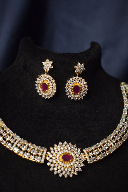 CZs Necklace with earrings-2