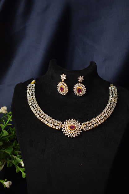 CZs Necklace with earrings-2