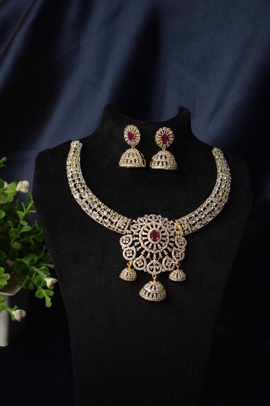 CZs Necklace with earrings-3
