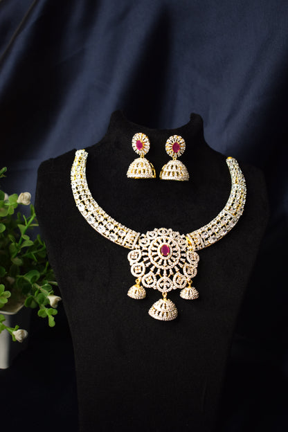 CZs Necklace with earrings-3