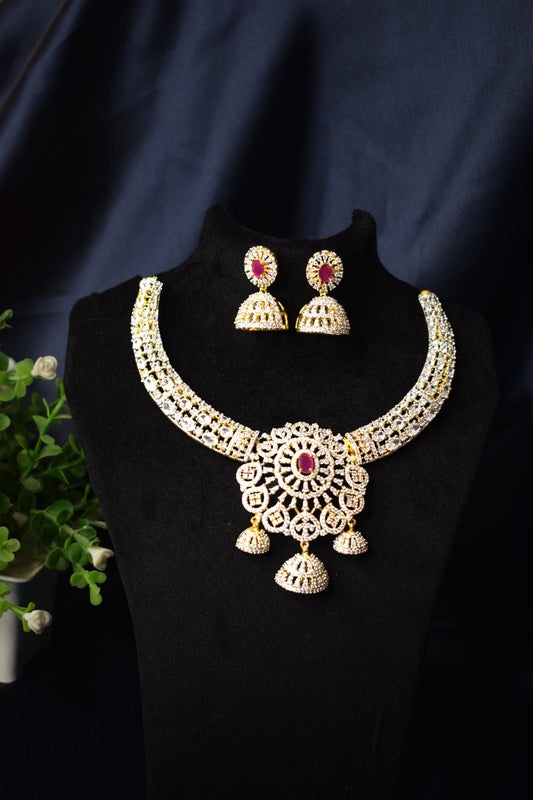 CZs Necklace with earrings-3
