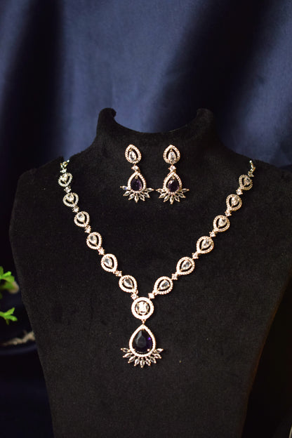 CZs Necklace with earrings-4