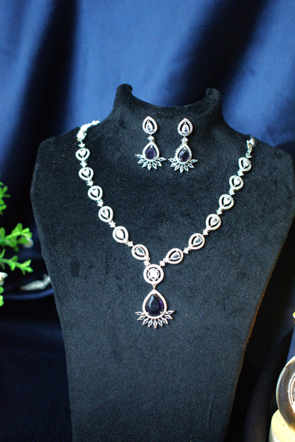 CZs Necklace with earrings-4