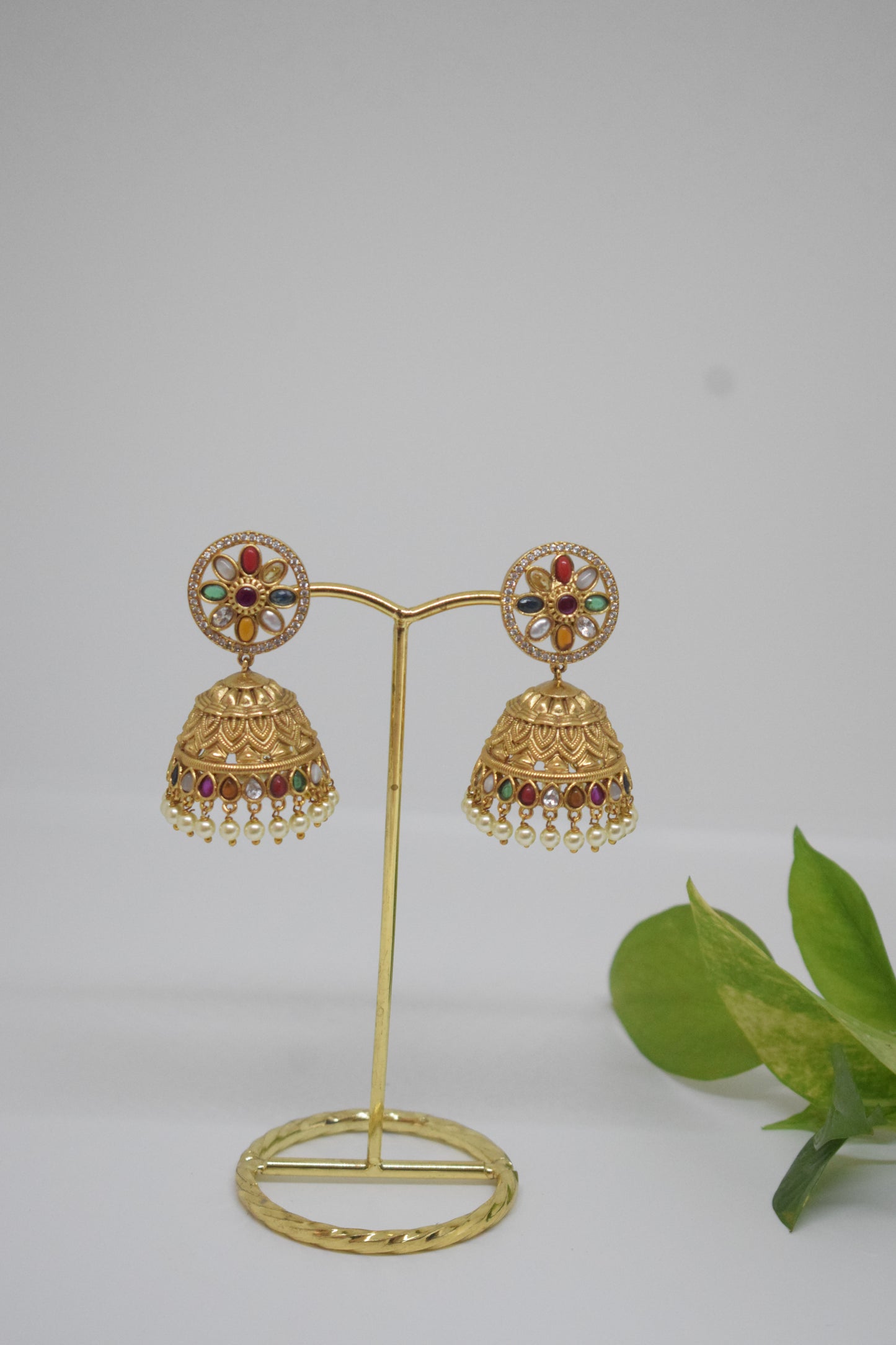 Navratna Statement Jhumkas