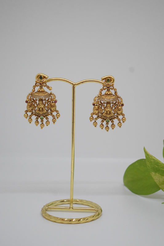 Lakshmi 3D Temple earrings