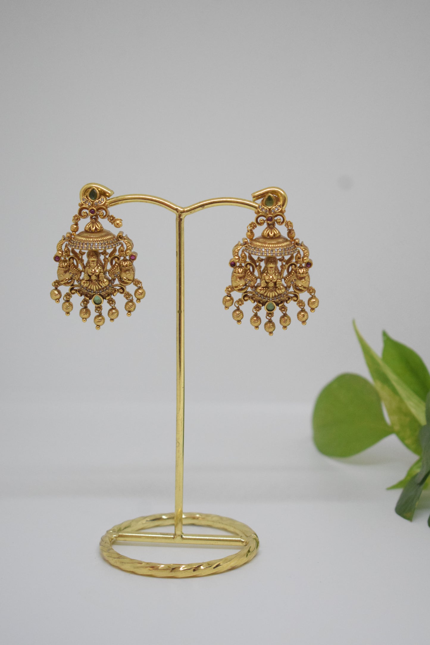 Lakshmi 3D Temple earrings
