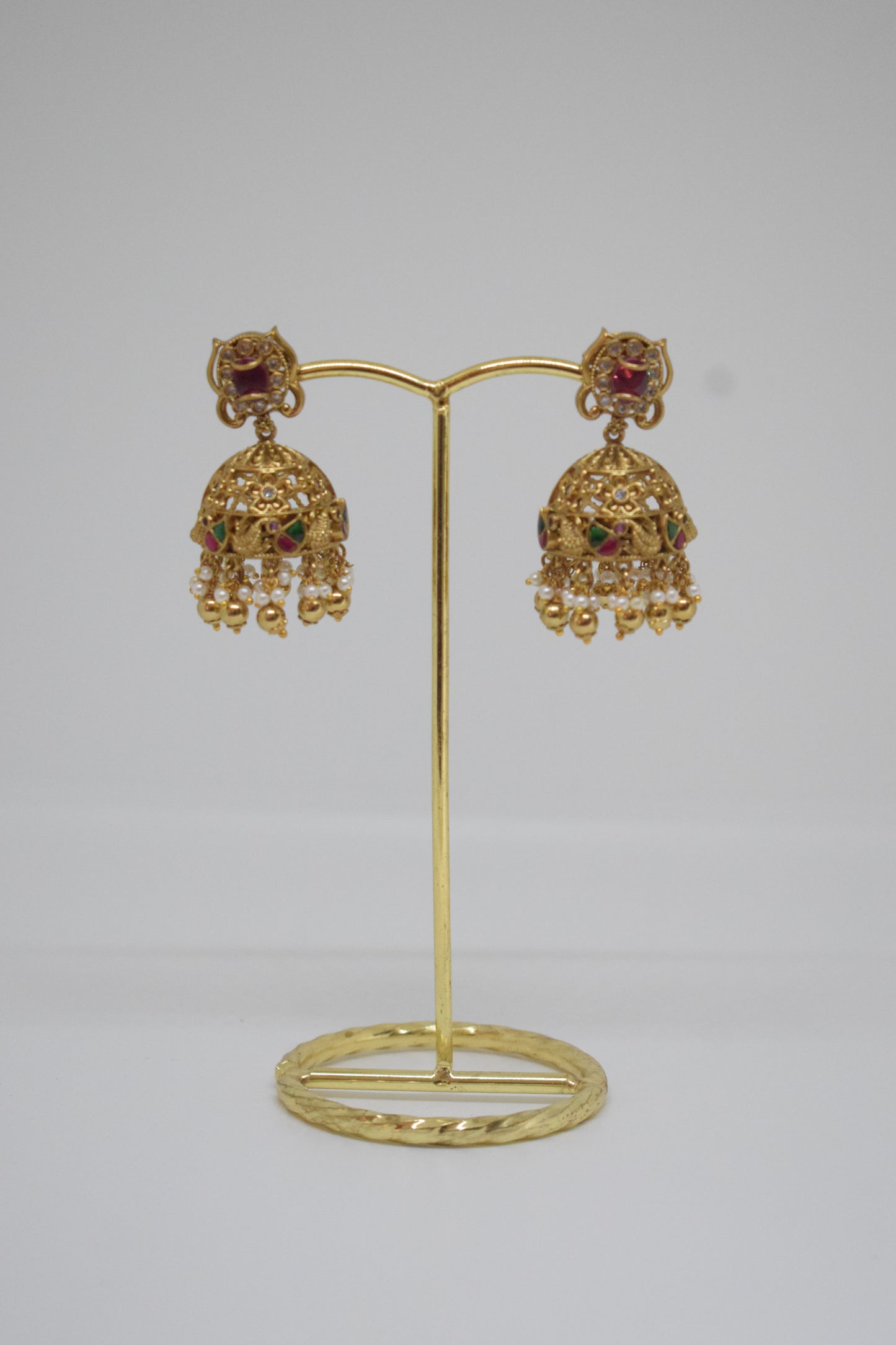 Jadau Kundan Jhumkas-1