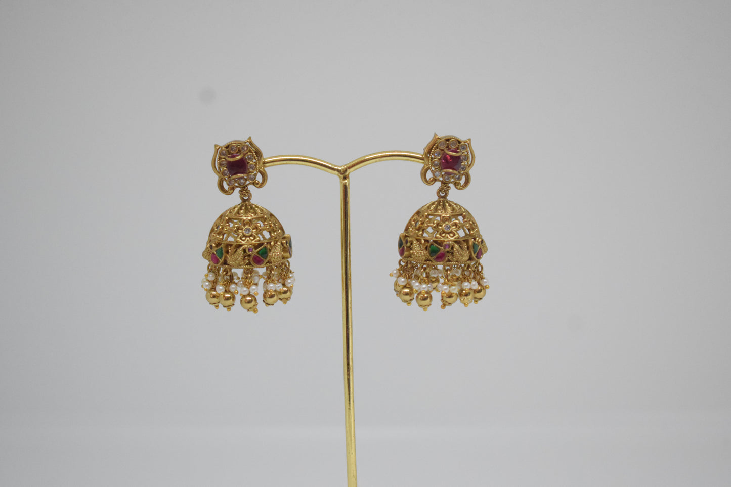 Jadau Kundan Jhumkas-1