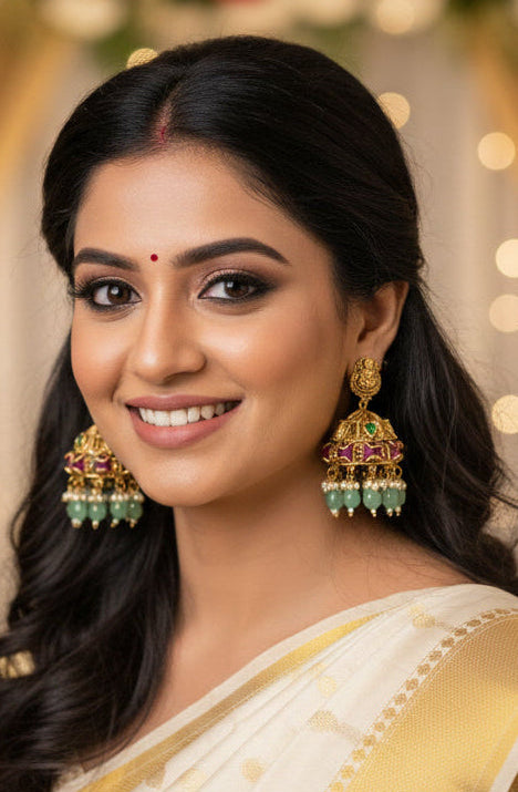 Jadau Kundan Jhumkas-2