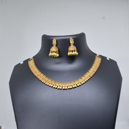 Necklace with jhumkas