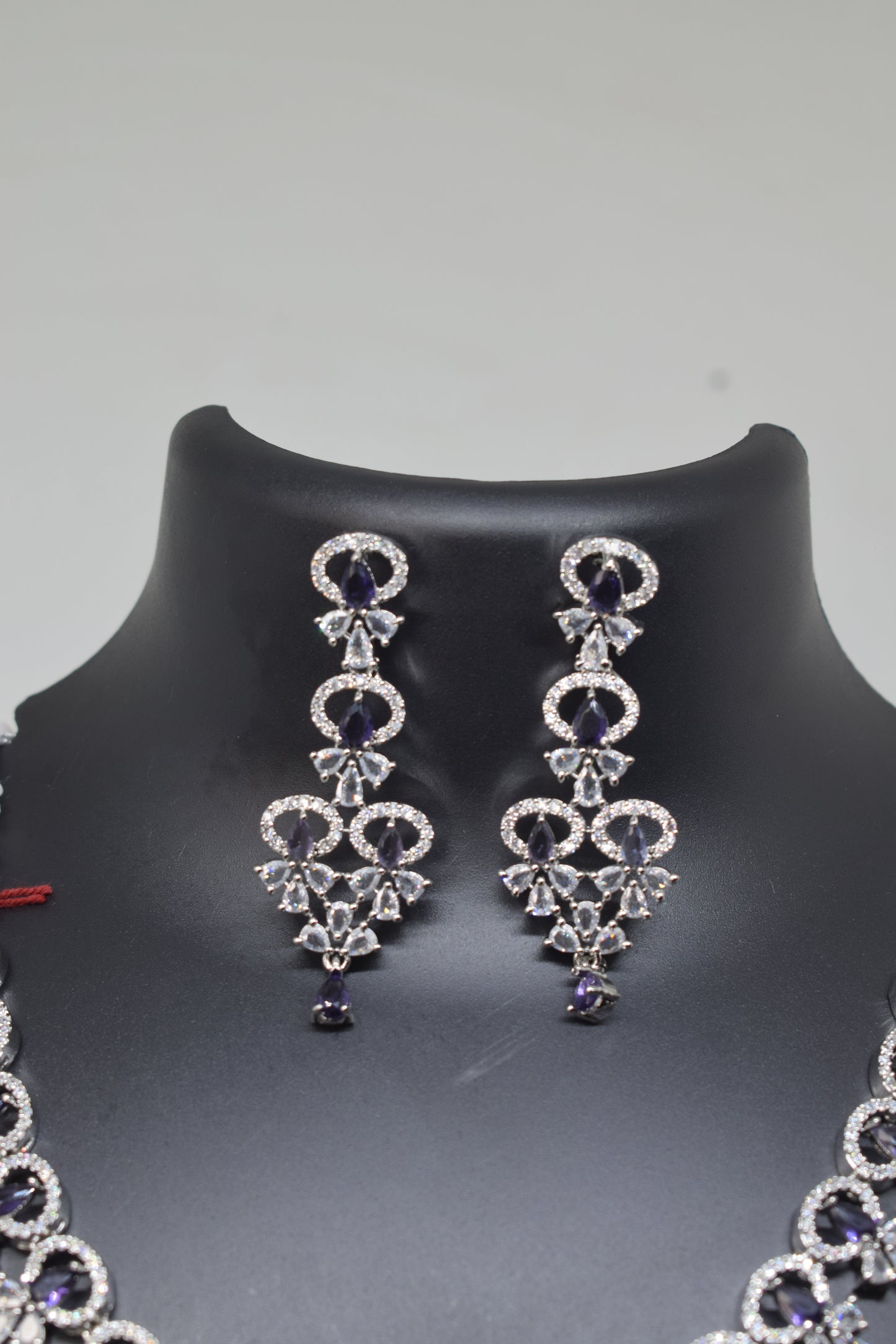 Zircon white Purple Necklace-1