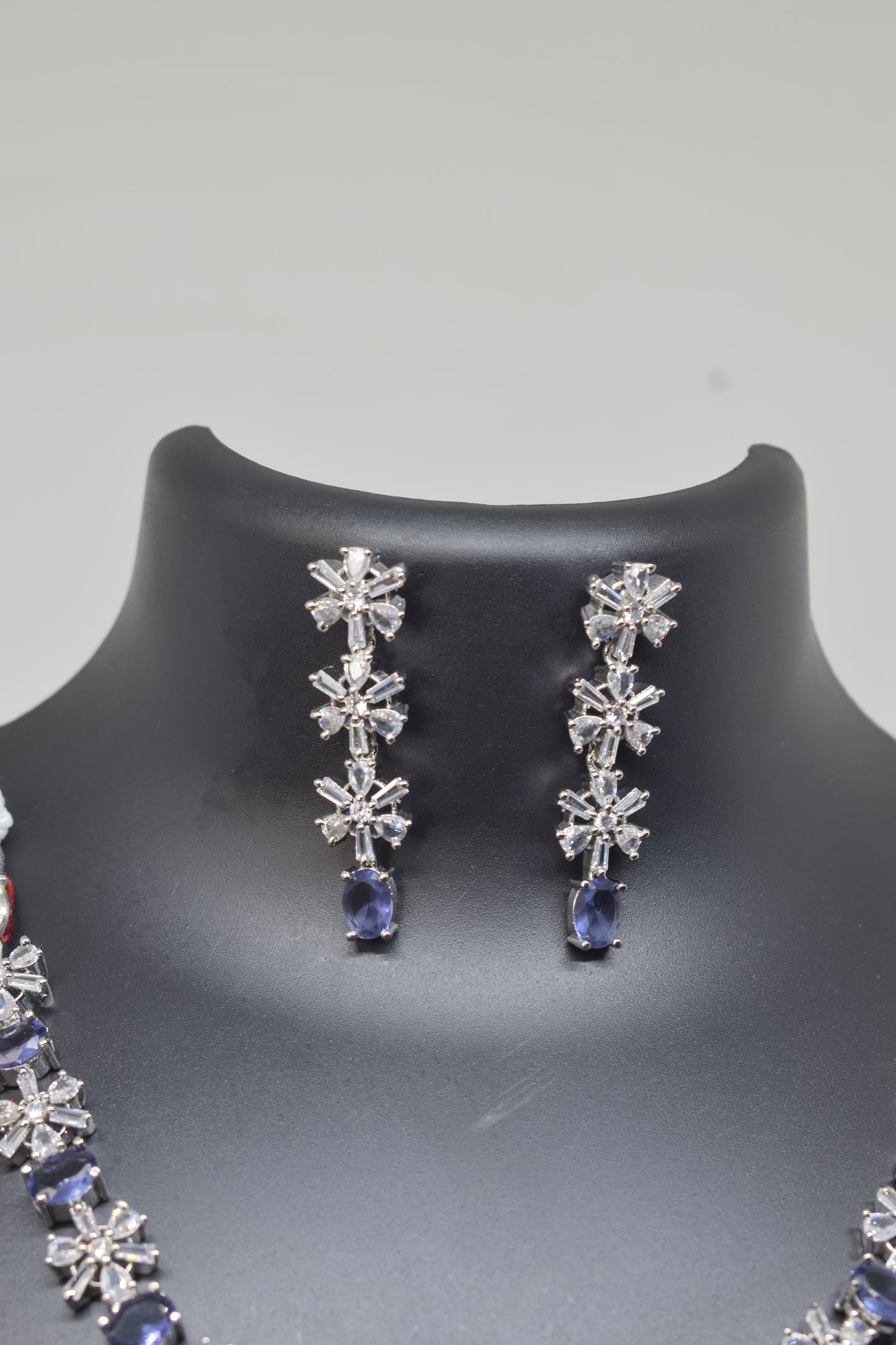 Zircon white Purple Necklace-3