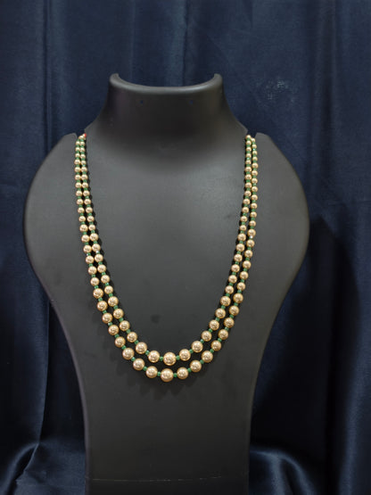 2 Layered pearls-Green