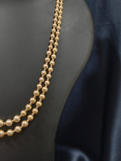 2 Layered pearls-off white