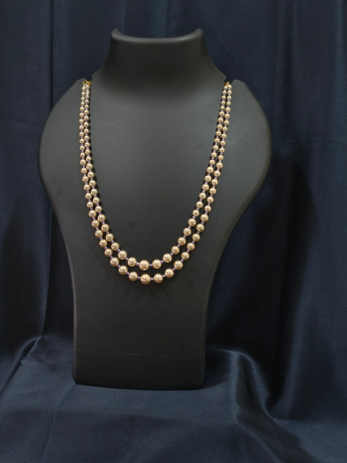 2 Layered pearls-Purple
