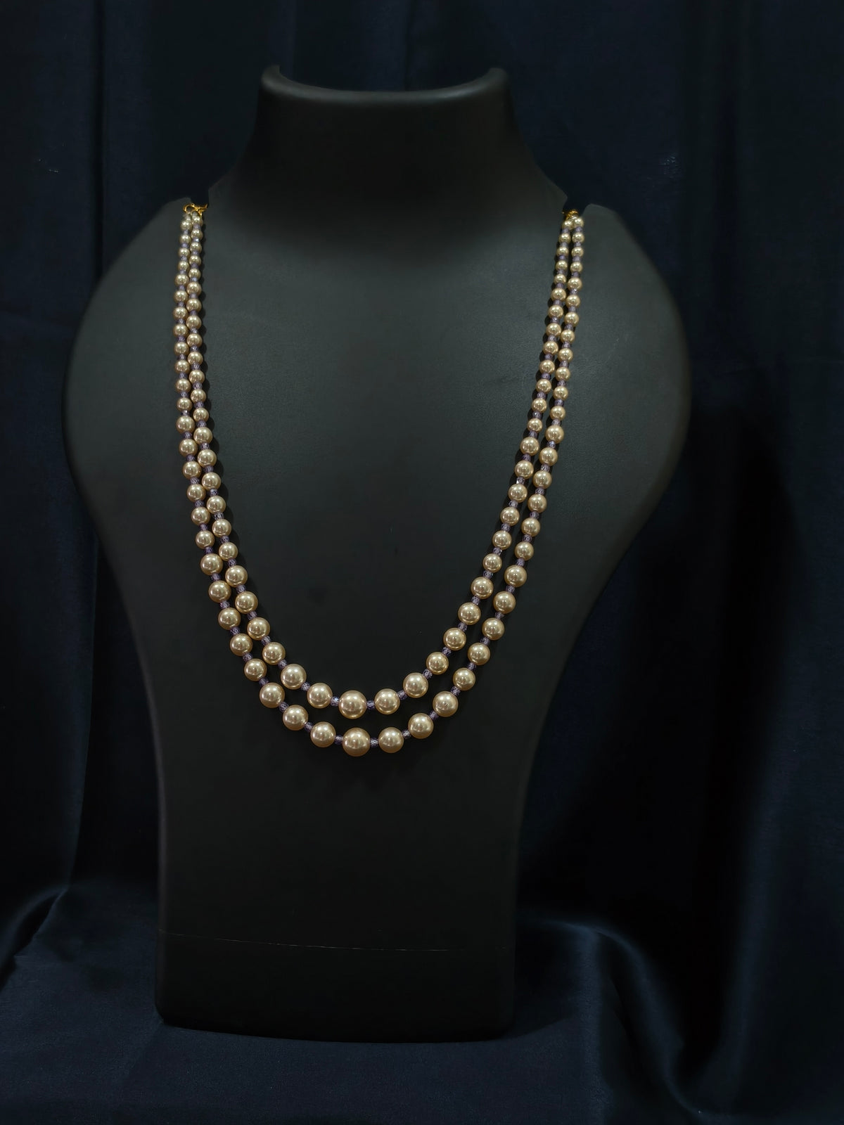 2 Layered pearls-Purple