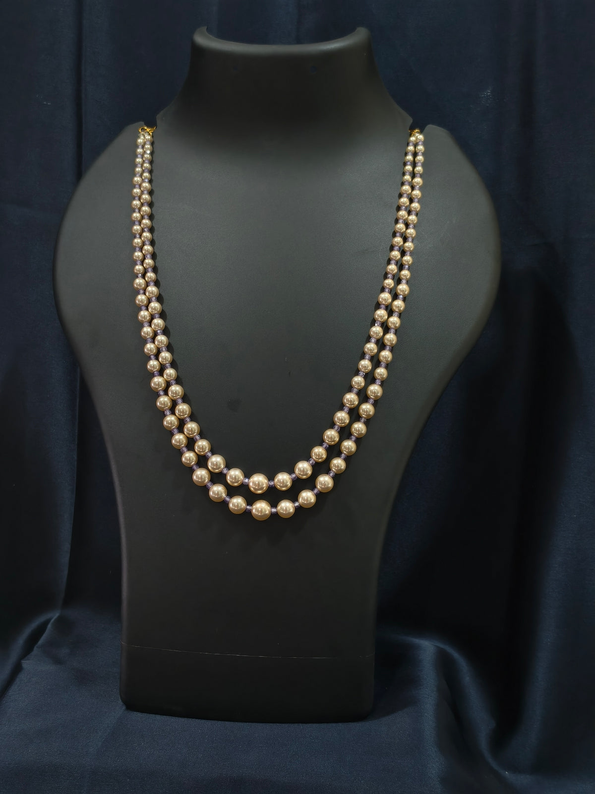 2 Layered pearls-Purple