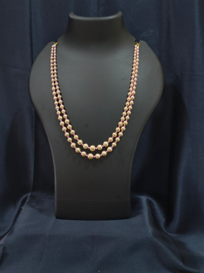 2 Layered pearls-Pink
