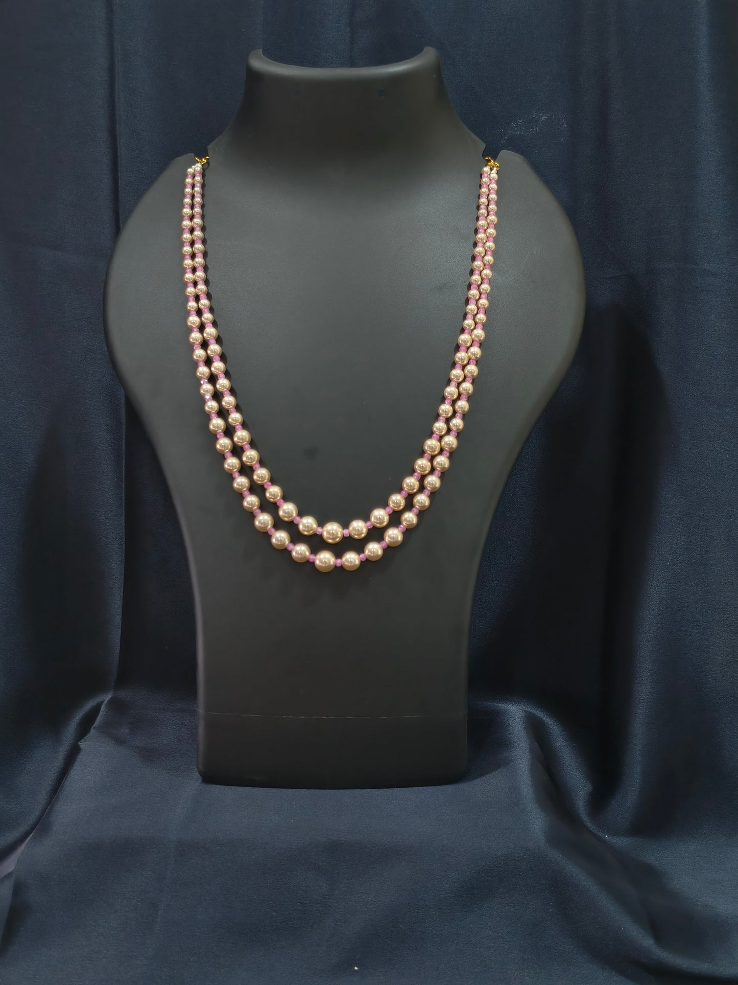 2 Layered pearls-Pink