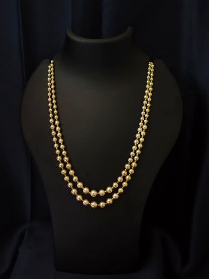 2 Layered pearls-Mehendi Green