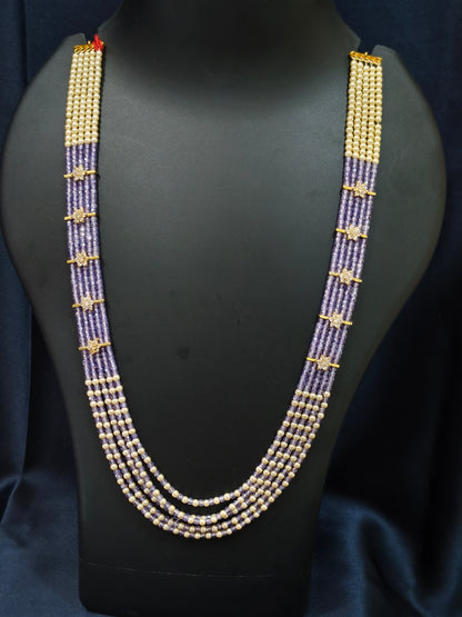 5 Layered Pearl Chain-Lavender