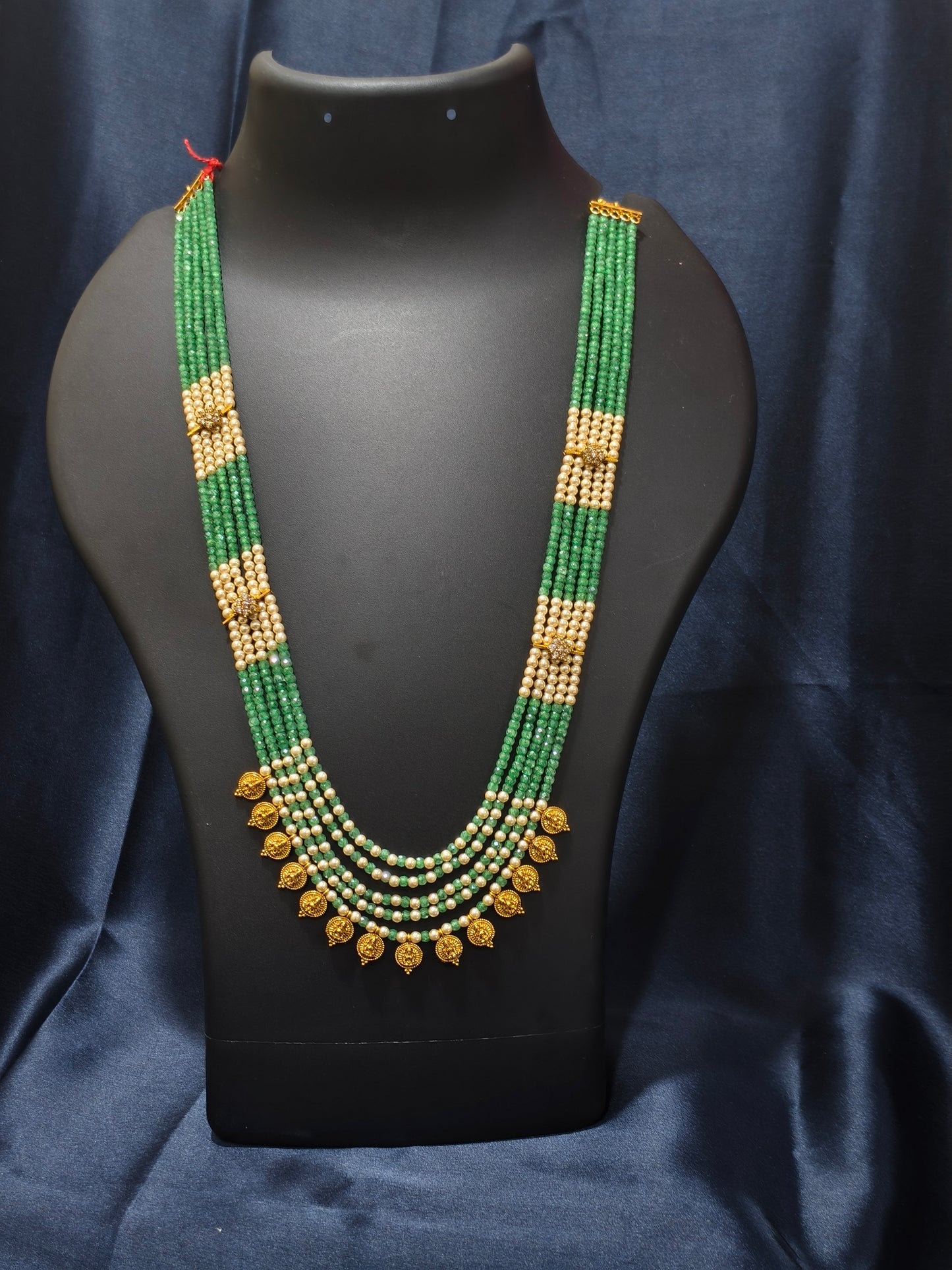 5 Layered Emerald Kasu Mala