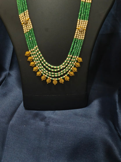 5 Layered Emerald Kasu Mala