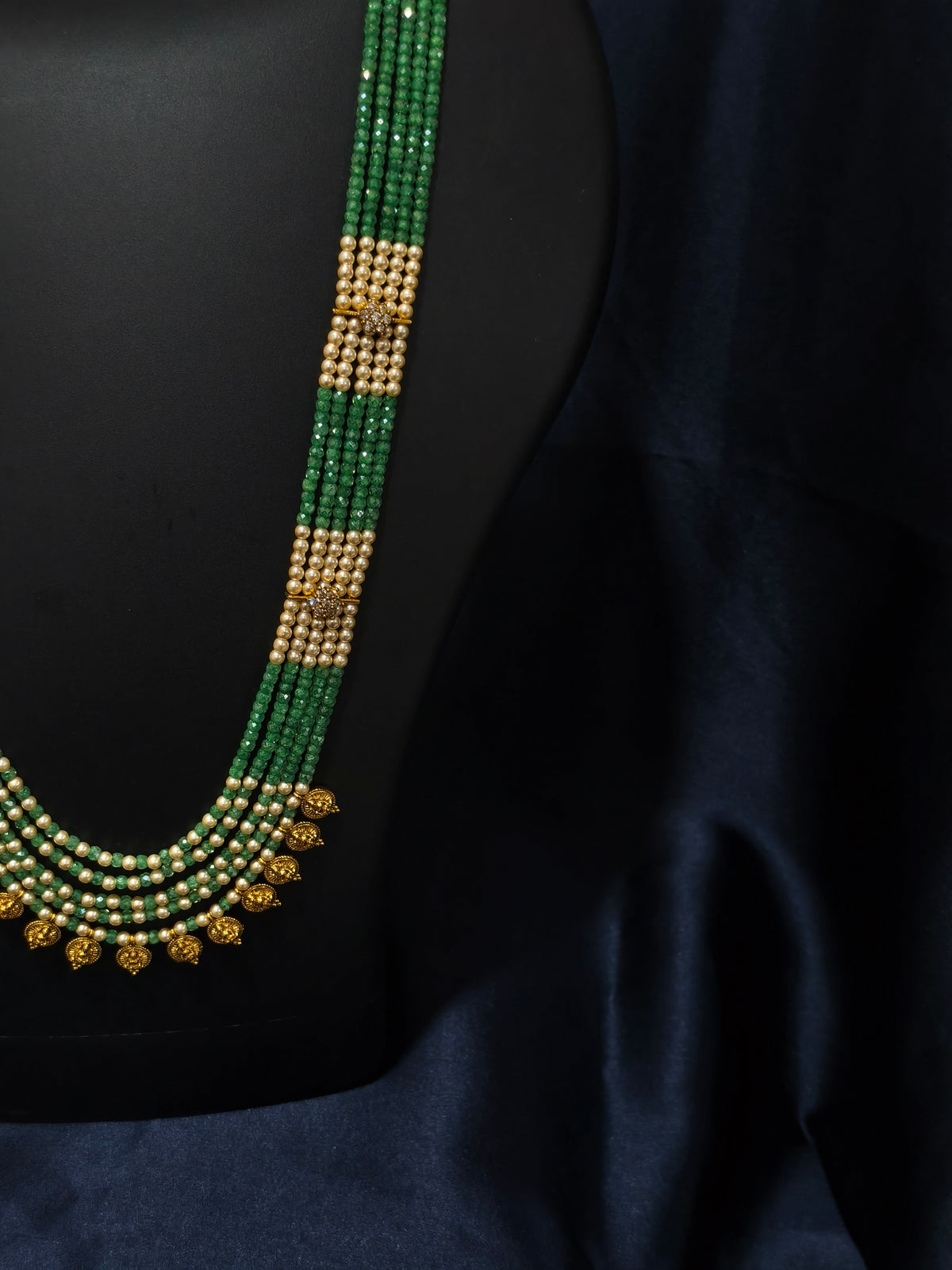 5 Layered Emerald Kasu Mala