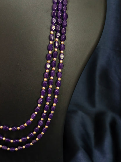 3 Layered Purple Pearl Mala