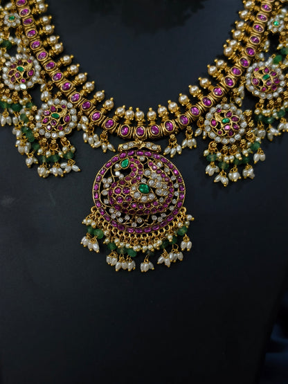 Gutta Poosalu Necklace with Jhumkas