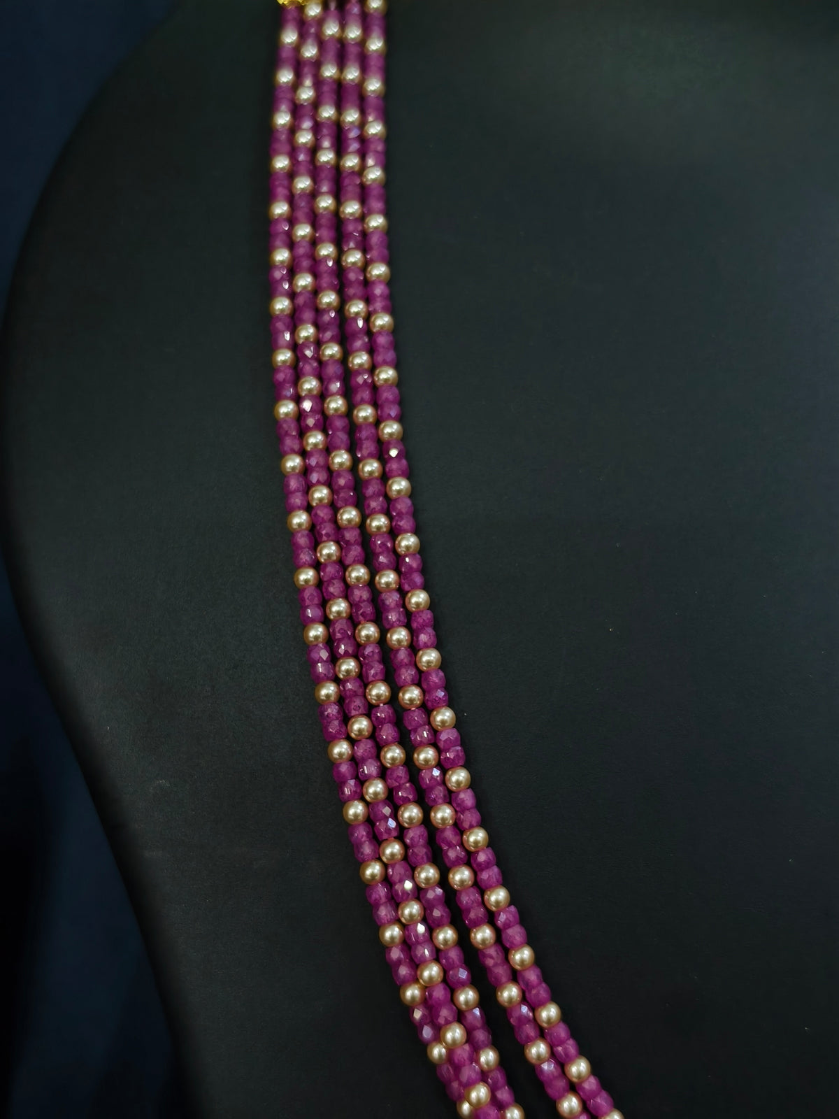 Pink Bead Pendant Necklace
