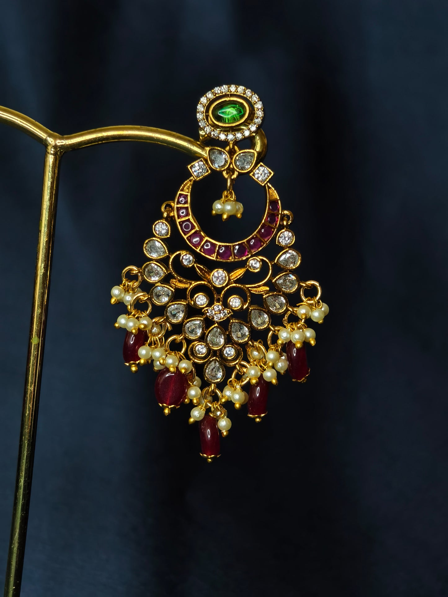 Festive chandbali earrings-24