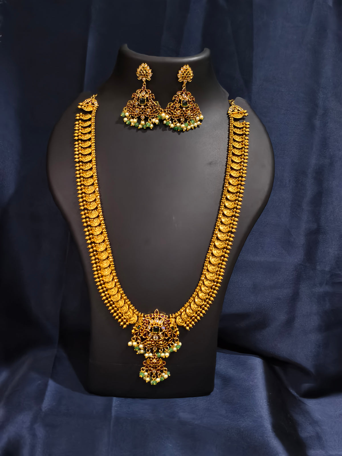 Peacock Motif Haram Necklace Set