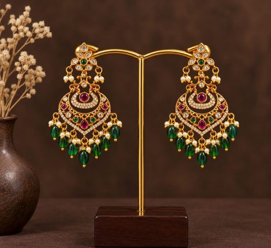 Green Peacock Chandbalis
