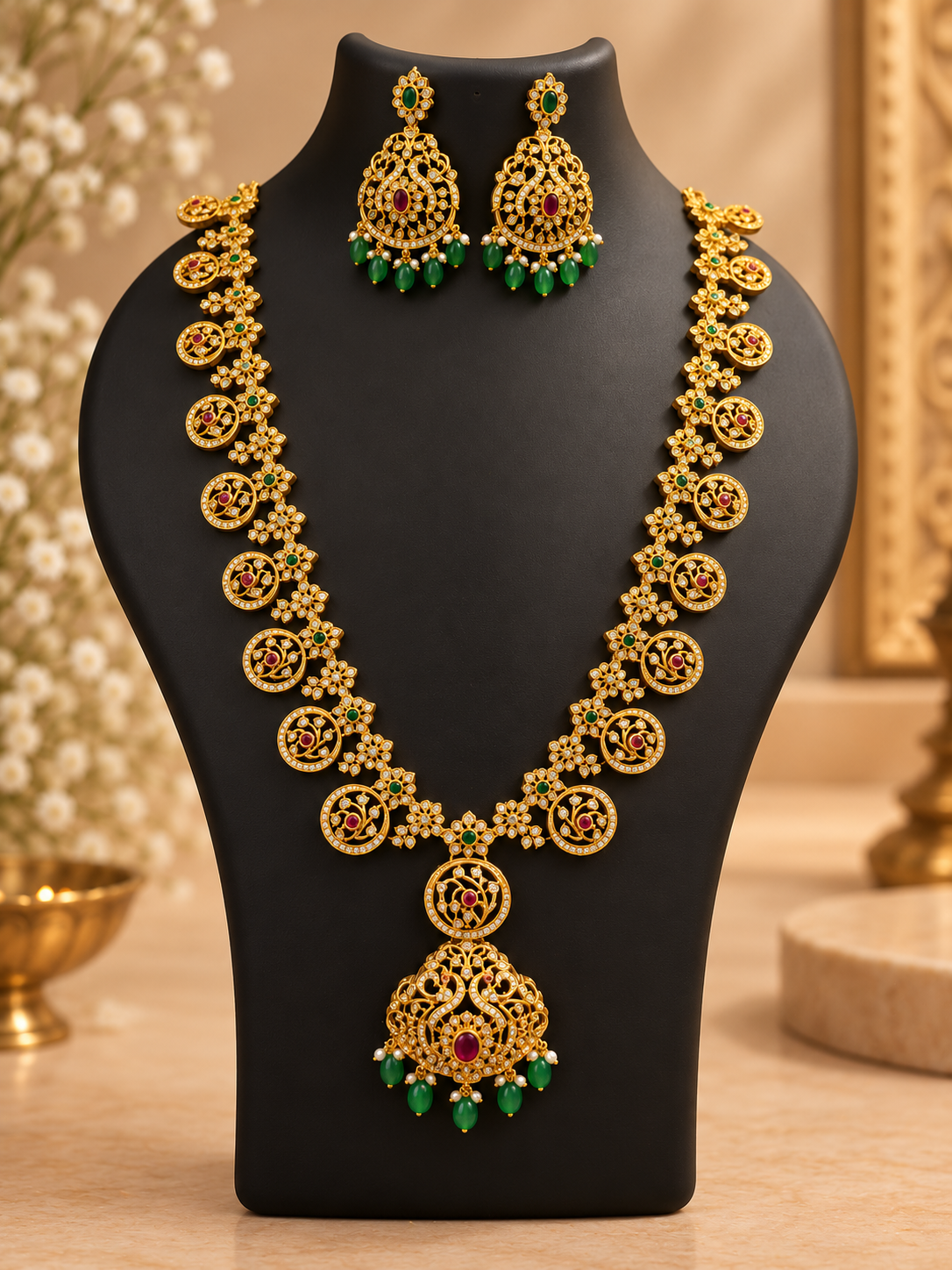 5 in 1 Uncut Stones Bottu Mala